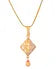 VALLEY OF JEWELLERY Gold Plated Geometrical AD Stone Studded Chain Set