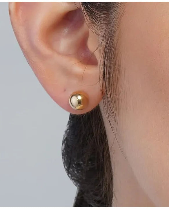 MADNI 6-Piece Women's Earrings Set Hoop Earrings with Pearls and Cubic Zirconia, Gold Tone, Fashion Jewelry Set for Women and Girls