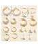 MADNI Little Pearl Earrings Set of 9, Celebrity Inspired Latest Stylish Gold Plated Hoop and Crystal Pearl Stud Earrings for Women