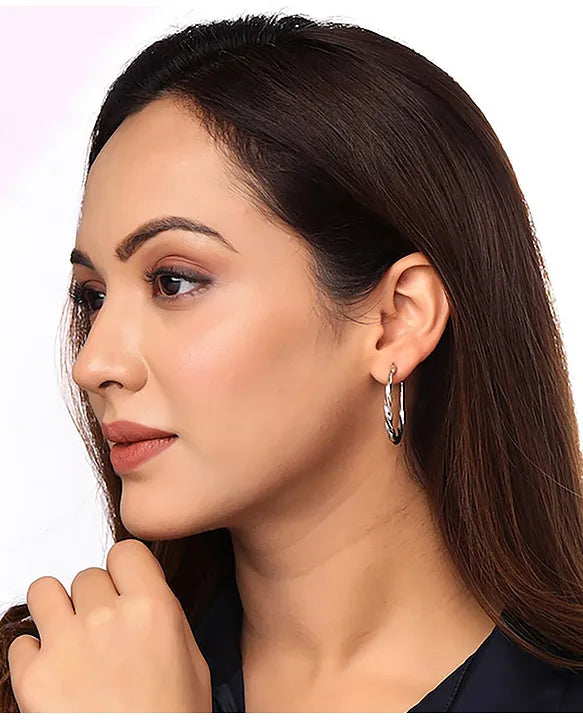 MADNI Little Pearl Earrings Set of 9, Celebrity Inspired Latest Stylish Gold Plated Hoop and Crystal Pearl Stud Earrings for Women