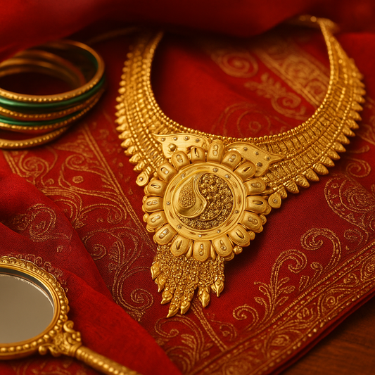 Royal Gold-Look Bridal Set