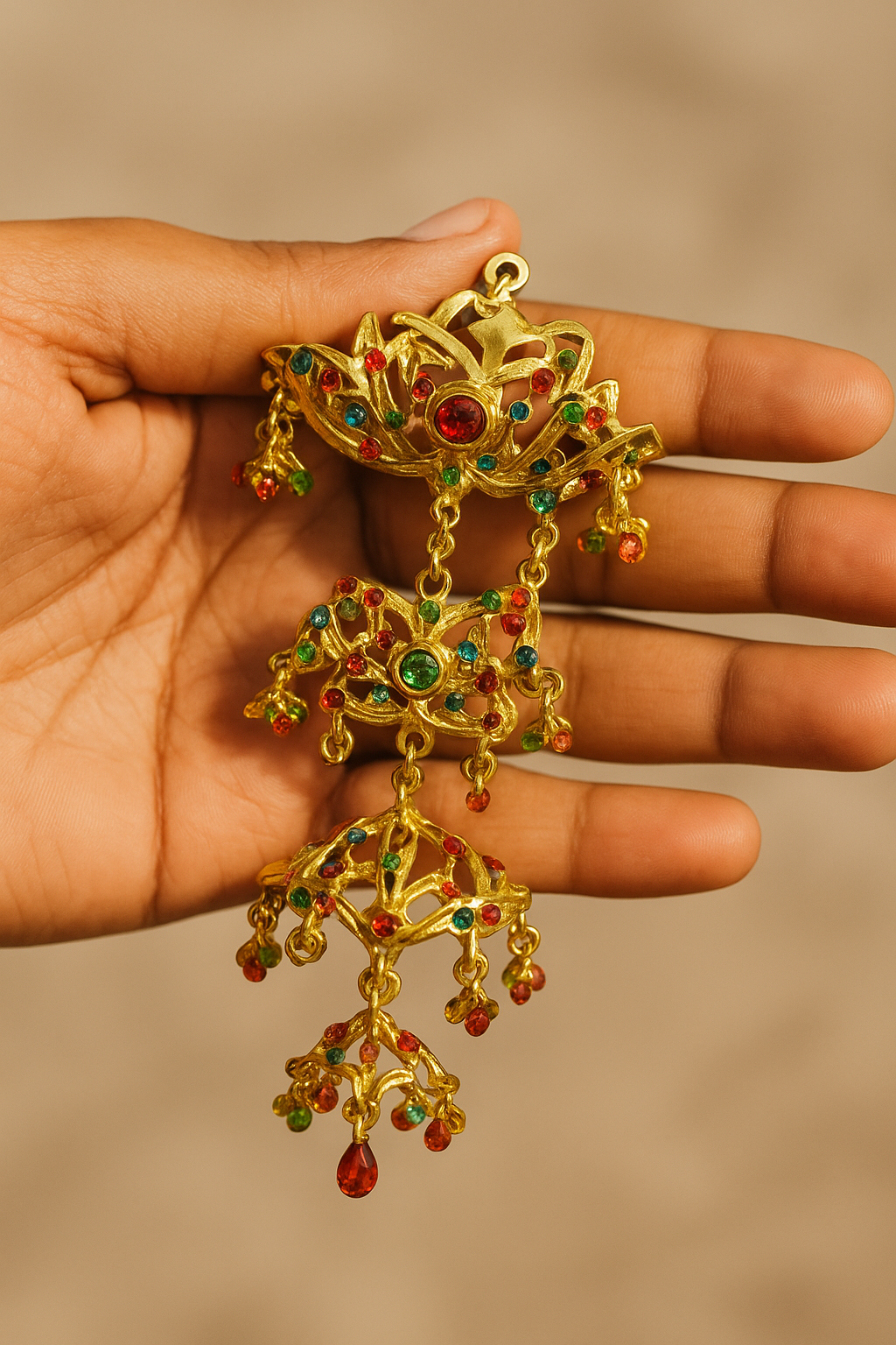 Royal Rajasthani Style Multicolor Beaded Necklace Set with Jhumka – Madni Jewellers
